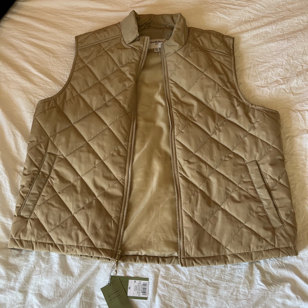 Goodfellow Men's Quilted Tan Vest